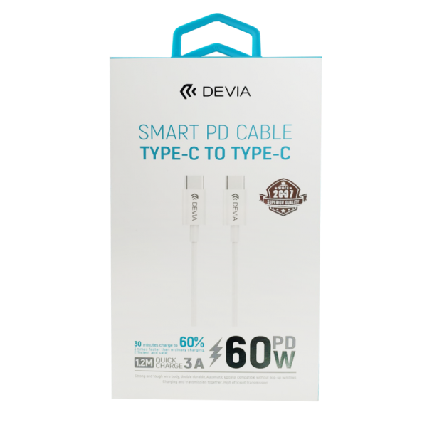 Cable Devia PD Tipo C a Tipo C 60W 25380