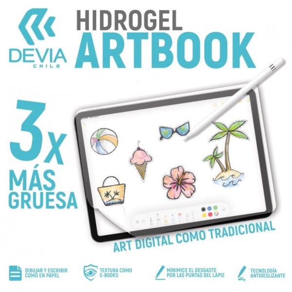 Hidrogel PET Tablet Antihuella Mate Artbook hasta 12" (20pcs)