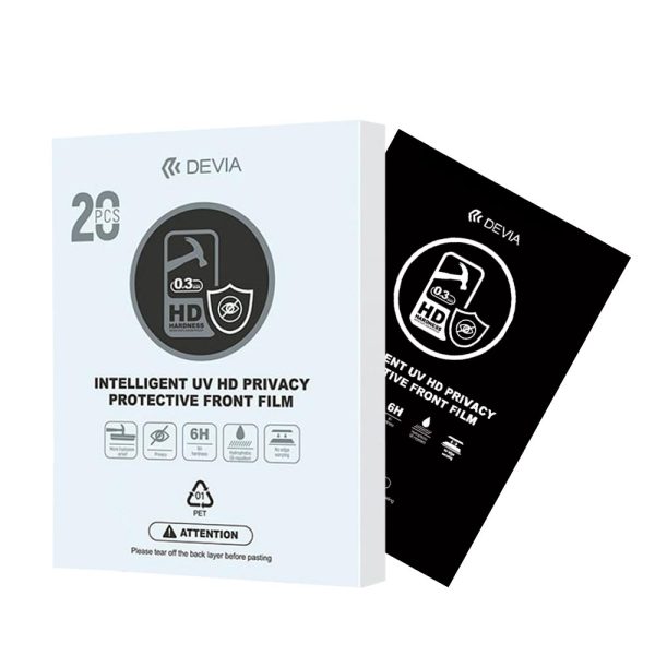 Hidrogel UV 6H Antiespía HD Transparente 0.3MM (20pcs)