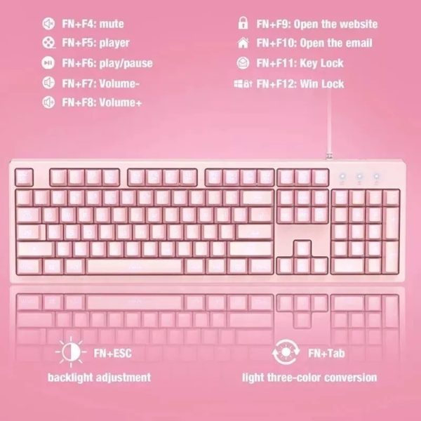 Kit Teclado Mouse Retro Iluminado G25 Onikuma