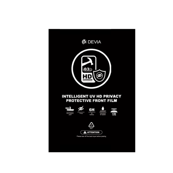 Hidrogel UV 6H Antiespía HD Transparente 0.3MM (20pcs)