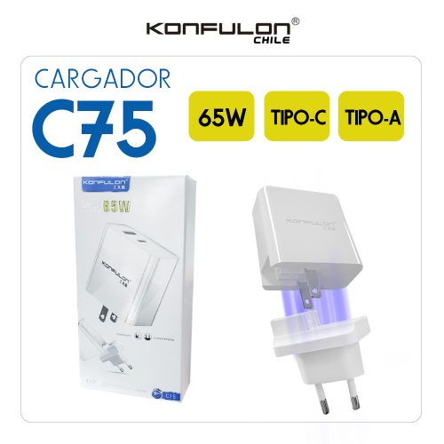 Cargador Konfulon C75 65W