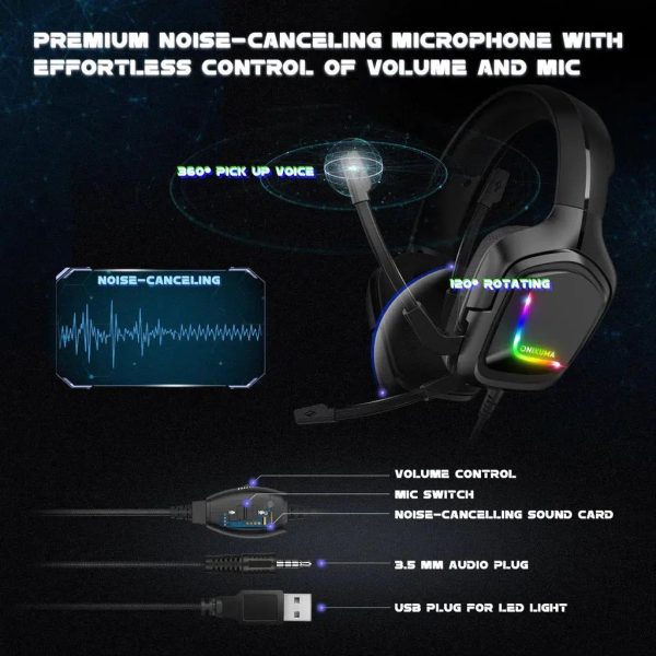 Audifono Cintillo Onikuma K20 Negro