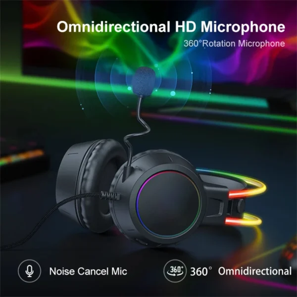 Audifono Gamer Onikuma X15 Pro Negro RGB