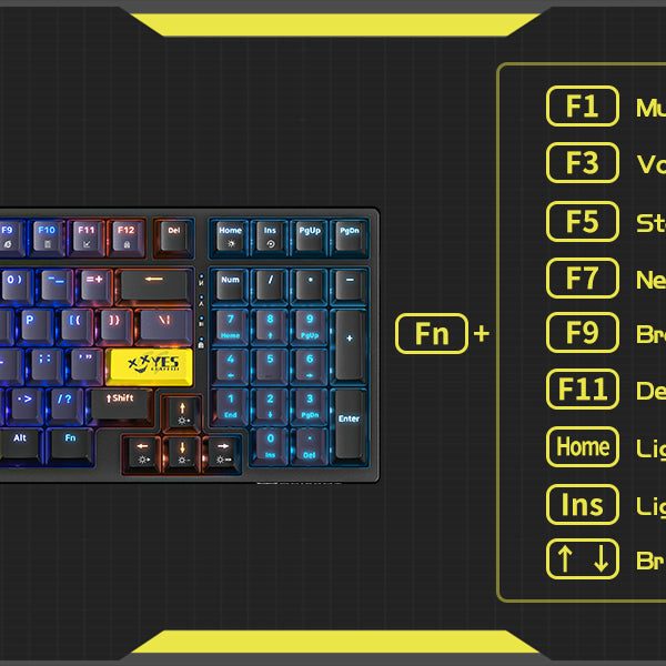 Teclado Mecánico Onikuma G38 Negro RGB
