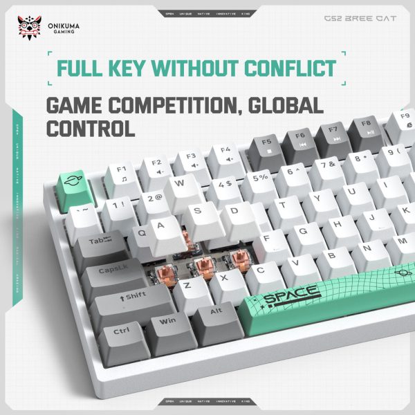 Teclado Mecánico Onikuma G38 Blanco RGB
