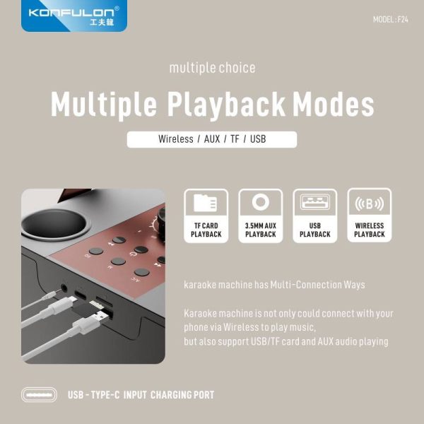 Parlante Karaoke Konfulon F24