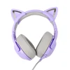 ONIKUMA K9 Morado RGB Auriculares Estéreo para Juegos con Cat Ears para PS4, Xbox, PC y Switch