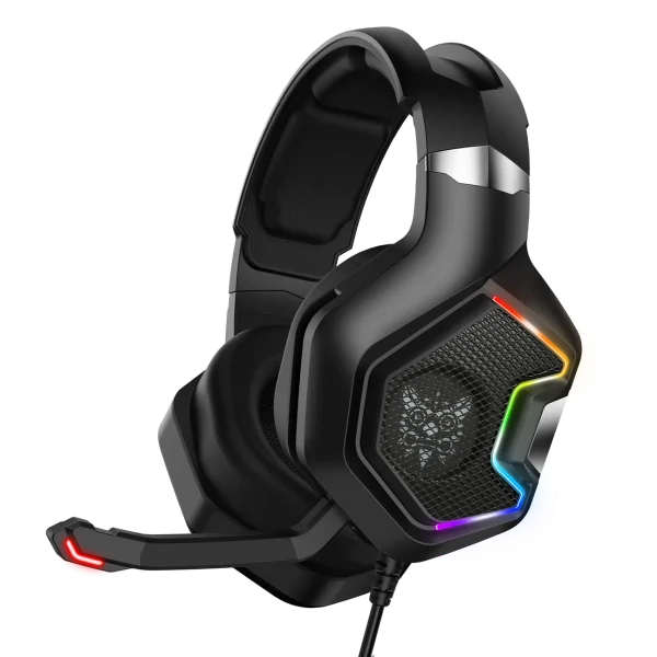 ONIKUMA K10 Pro Auriculares de Juego con Cable Profesional con Retroiluminación RGB