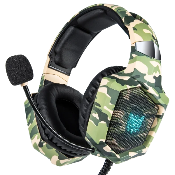 ONIKUMA K8 Auriculares De Juego Estéreo Con Cable Con Luces LED de Micrófono