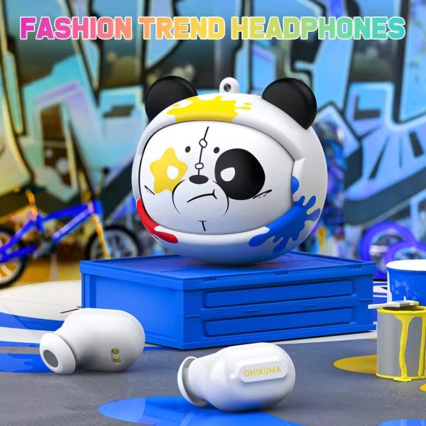 ONIKUMA T20 Blanco auriculares para videojuegos, inalámbricos, con diseño giratorio, estéreo HiFi, con Control táctil, con micrófono