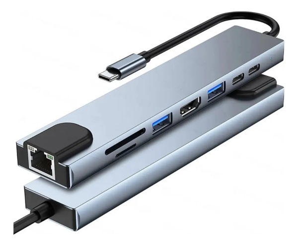 Adaptador Multipuerto USB-C 8 en 1 Profesional con HDMI 4K
