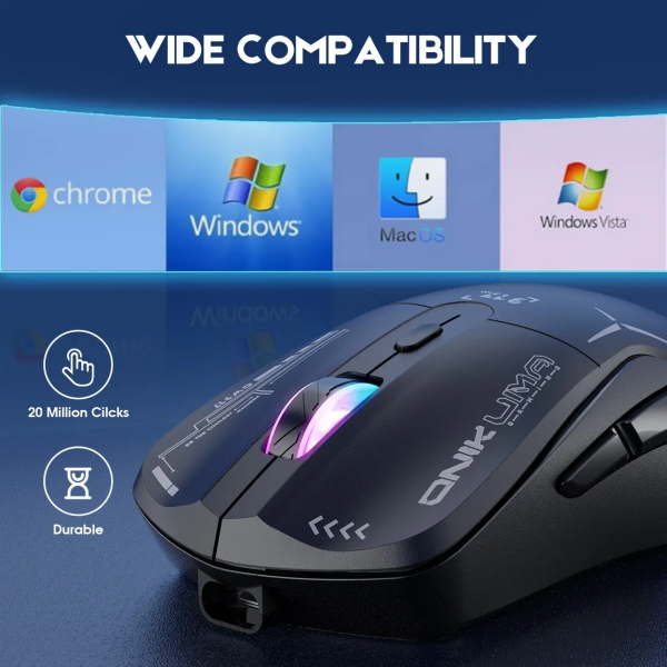 Mouse Gaming Inalámbrico Onikuma CW917 RGB Alta Precisión