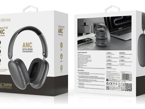 imgi_1_D_NQ_NP_2X_796498-MLC93746769101_092025-F Audífonos Devia Pro2 Anc 45 Horas Bluetooth 5.3 Over Ear Em035 - SILVER