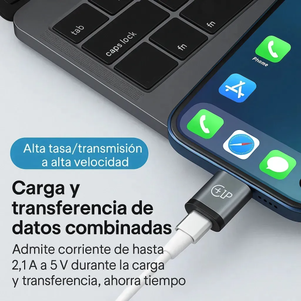Adaptador IRM Tipo C Hembra A Lightning Macho Para Iphone