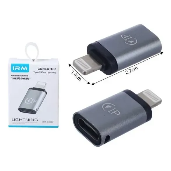 Adaptador IRM Tipo C Hembra A Lightning Macho Para Iphone