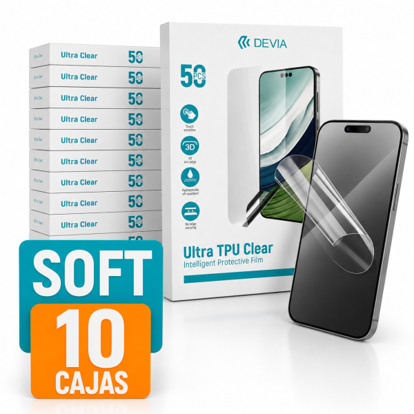 ChatGPT Image 27 jul 2026, 17_38_39 Pack 10 Cajas Hidrogel HD TPU Soft 2026