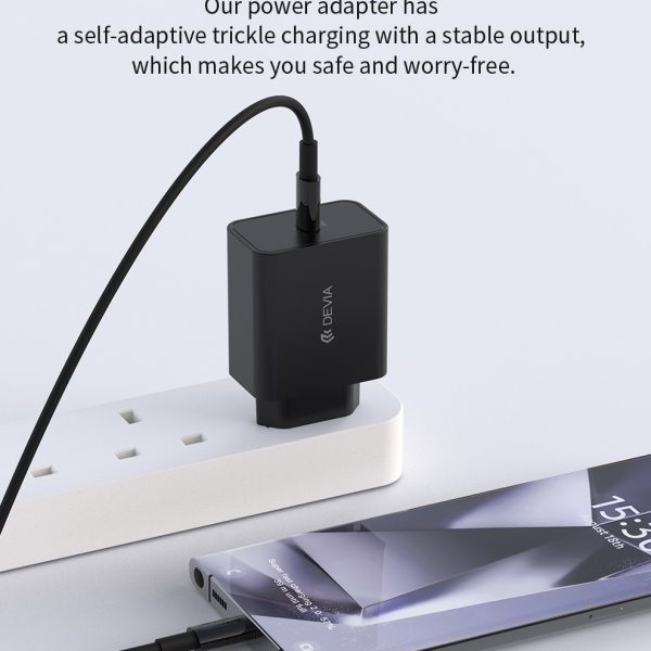 Devia Cargador 45W PD QC Con Cable Tipo C