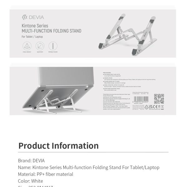 Devia Soporte plegable multifunción series Kintone para tableta y portátil 4044