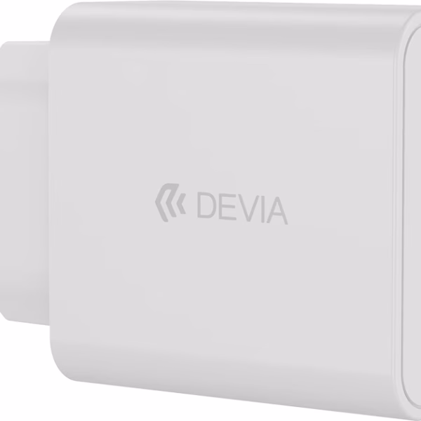 Devia Cargador 45W PD QC Con Cable Tipo C Blanco