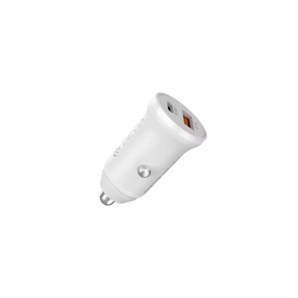 Devia Cargador De Auto Mini Smart Series Pd 30w Usb-c Usb Blanco 2421