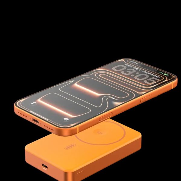 Power bank magnético de estado sólido DEVIA Ultra14 Series de 22,5 W (10 000 mAh) - Naranja