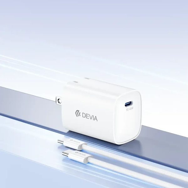 Devia Cargador Ultra 6 40W C-C Blanco