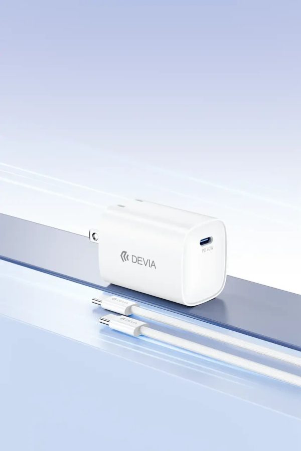 Devia Cargador Ultra 6 40W C-C Blanco