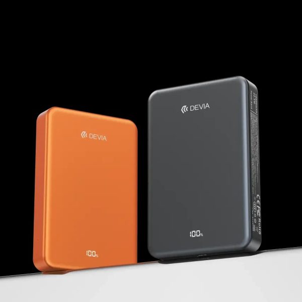 Power bank magnético de estado sólido DEVIA Ultra14 Series de 22,5 W (10 000 mAh) - Naranja