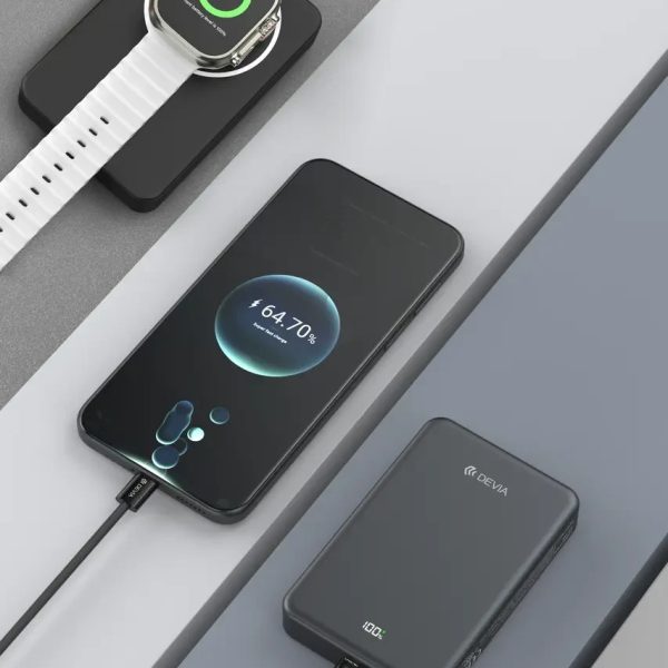 Power bank magnético de estado sólido DEVIA Ultra14 Series de 22,5 W (10 000 mAh) - Negro