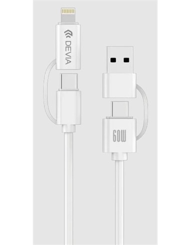 DEVIA Lite1 Cable A+C to C+iP PD 60W Fast Cable 7837